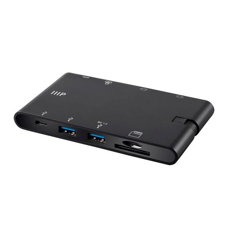 MONOPRICE Mobile Series USB-C to HDMI 4K@30Hz_ VGA_ 2-Port USB 3.0_ Gigabit RJ45 33572